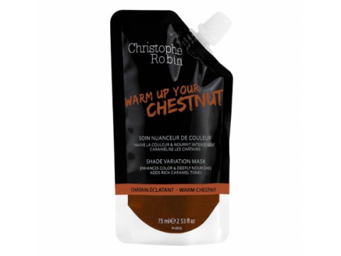 Christophe Robin SHADE VARIATION MASK - WARM CHESTNUT dažanti plaukų kaukė 75ml